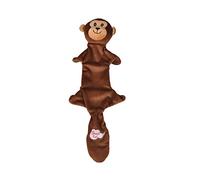 Eco-responsible plush toy Les Cunning Sam the monkey sound with pocket for treats 45x18.5x7cm