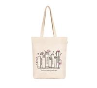 Eco Right Aesthetic Canvas Tote Bag for Women: Spacious, Zippered Closure, Reusable, Ideal for Beach, Shopping, Travel, School, Groceries - Cute & Eco-Friendly Gift for Girls, Teachers, Mothers