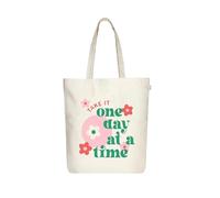Ecoright Aesthetic Canvas Tote Bags for Women, Reusable Tote Bag with Zip, Ideal for Grocery, Shopping, Travel, School