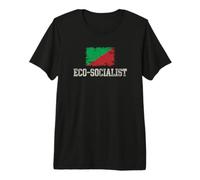 Eco-Socialist Flag Climate Activist Retro Grunge Premium T-Shirt