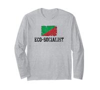 Eco-Socialist Flag Environmental Protest Vintage Grunge Long Sleeve T-Shirt