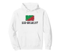 Eco-Socialist Flag Environmental Protest Vintage Grunge Pullover Hoodie