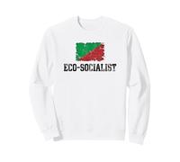 Eco-Socialist Flag Environmental Protest Vintage Grunge Sweatshirt