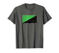 Eco Socialist Flag Textless Green Anarchism Grunge T-Shirt