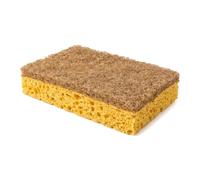 Eco Sponges Washing Up 4 Pack - Plastic Free Compostable Kitchen Sponge Scourers, Natural Biodegradable Dish Sponge, Heavy Duty Non-Scratch Scrubbing Sponges for Dishes