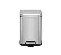 Eco Star Stainless Steel Trash Can Silver Color 6 L
