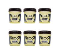 Eco Style Black Castor & Flaxseed Oil Styling Gel, Max Hold, Alcohol Free, 473ml, Pack of 6