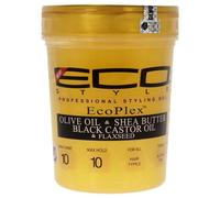 Eco Style Gold Olive Oil & Shea Butter & Black Castor Oil & Flaxseed 32oz,0748378004717