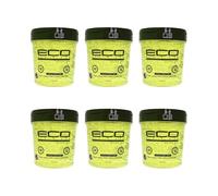 Eco Style Professional Styling Gel with Olive Oil, Max Hold 10, Alcohol-Free, 710ml, Pack of 6