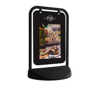 Eco Swinger Pavement Sign - Black & White Pavement Signage & Boards (Poster A3 Black With print)