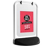 Eco Swinger Pavement Sign - Black & White Pavement Signage & Boards Poster A3 (White Poster Hardware only)
