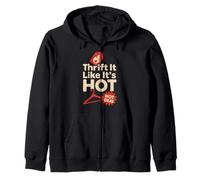 Eco Thrift Life Vintage Reseller Sustainable Style Hustle Zip Hoodie