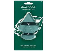 EcoTools Powder Puff Duo, Large & Mini Makeup Puffs for Setting, Baking & Mattifying, Finger Band for Precise Application, Vegan, Cruelty-Free, Sustainable Face Makeup Tools, 2 Count