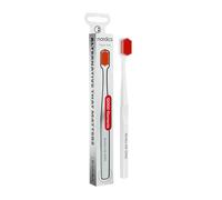 Eco Toothbrush Silk Soft | 12,000 Bristles | Extremely Gentle on Teeth and Gums | Vegan | White/Red | Nordics | Pack of 1