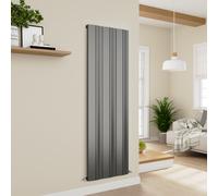 Eco Vivante Anthracite Vertical Wave Designer Aluminium Radiator 1800x565mm Single Panel 4508 BTU