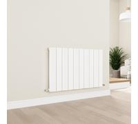 Eco Vivante White Horizontal Wave Designer Aluminium Radiator 600x945mm Single Panel 3055 BTU