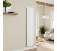 Eco Vivante White Vertical Wave Designer Aluminium Radiator 1800x374mm Single Panel 3005 BTU