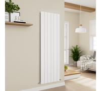 Eco Vivante White Vertical Wave Designer Aluminium Radiator 1800x565mm Single Panel 4508 BTU