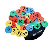 Eco Walker 4inch Mini Floor Spot Markers for Classroom Preschool and Kindergarten (Set of 20pcs) (number 1-30)