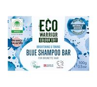 Eco Warrior Blue Toning Shampoo Bar, Brunette Hair, Squalane & Shea, 100g