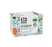 Eco Warrior Scrub Duo: Exfoliating & Moisturising Body Bars, 2 x 100g | Exfoliating body scrub bar and moisturising all-over body bar; a vegan, cruelty-free two-bar set.