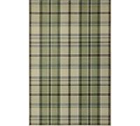 Eco-Washable Beige&Green Plaid Rug - 120X170 cm