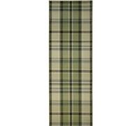 Eco-Washable Beige&Green Plaid Rug - 75X220 cm