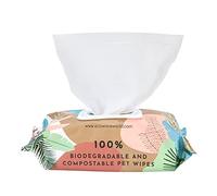 Eco Wave Pet Wipes, 100% Biodegradable and Compostable Dog and Cat Cleansing Wipes with Aloe Vera, 100 Fragrance Free Eco-Friendly Pet Safe Wipes, Quickly Remove Dirt, Mess and Odours (20 x 20cm)