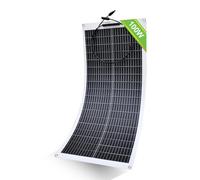 ECO-WORTHY 100W 12V Flexible Monocrystalline Solar Panel with Charging Cable for Motorhome, Car, Boat, 12V Batteries