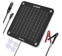 ECO-WORTHY 10W Solar Battery Trickle Charger Maintainer 12V Waterproof Solar Panel Portable Trickle Charging Kit for Car Boat Lawn Mower RV Trailer Tractor ATV Utility Vehicle Battery
