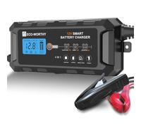 ECO-WORTHY 12V 10A LiFePO4 Battery Charger Automatic Smart and Maintainer (UK Plug) with LCD Display for Scooter Lead Acid and Lithium (LiFePO4) Battery