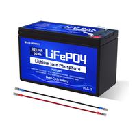 ECO-WORTHY 12V 8AH LiFePO4 Battery,4000+ Cycles Lithium Deep Cycle Battery with 8A BMS,for Solar,Fish Finder,Power Wheels,Lighting,Alarm System