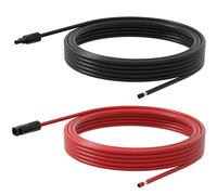 ECO-WORTHY 16.4FT Solar Panel Extension Cable Set (1 Pair) - 16.4FT Red + 16.4FT Black with Solar Connectors (Male & Female)