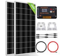 ECO-WORTHY 200W 12V Mono Solar Panel+30A Controller & Whole Set ABS Bracket for On Grid in Car RV