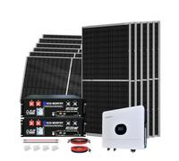 ECO-WORTHY 2400W 48V Solar Power System Off-Grid Rack Battery for Home | 12x195W bifacial panels, 2x48V 100Ah server rack battery, 5000W hybrid inverter, 9.6kWh/day for home/off-grid