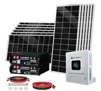 ECO-WORTHY 2400W 48V Solar Power System Off-Grid Rack Battery for Home