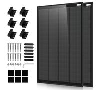 ECO-WORTHY 400 W lightweight solar panel 2 x 200 W solar panel with bracket, N-type, 18BB, 25% efficiency, compatible with 12 V/24 V off-grid systems, suitable for balcony, garden, roof and motorhome
