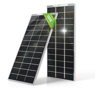 ECO-WORTHY 400W Bifacial Solar Panel 2pcs 195 Watt 12 Volt Monocrystalline Solar Panel Module Off Grid PV Power for Home, Camping, Boat, Shed Farm, RV