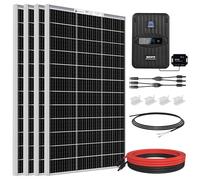 ECO-WORTHY 480W Solar Panel Kit 2kWh/Day 12V Off Grid Solar Power System for Shed Motorhome: 4pcs 120W Bifacial Solar Panel + 40A MPPT Solar Charge Controller + Solar Cable + Z Brackets