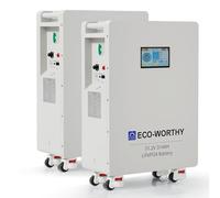 ECO-WORTHY 48V 314Ah (V1) (2 Pack) LiFePO4 Battery, Home Backup Powerwall with 200A PACE BMS Floor-Standing Design for Off-Grid, Solar, and Whole-Home Energy Storage