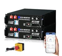 ECO-WORTHY CUBIX100 2×48V100Ah Lithium Battery 10.24kWh for Energy Storage