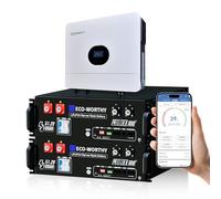 ECO-WORTHY CUBIX100 48V 200Ah + 6kW Hybrid Inverter for Home Solar Storage