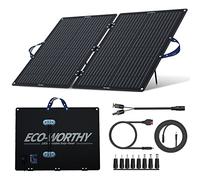 ECO-WORTHY Foldable Solar Panel 100W 12V Folding Solar Panel with Adjustable Brackets & 11-in-1 DC Connectors,for Campervan,RV,Boat,Power Station,Home