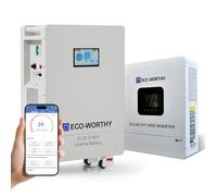 ECO-WORTHY Home Power Station Backup, 48V 314Ah(V1) LiFePO4 Battery with 5kW Inverter, WiFi Support, Communication-Ready for Home Backup, Emergency Use, and Solar Energy Systems