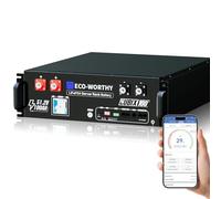 ECO-WORTHY LiFePO4 Battery 48V 100AH (V4), 5.12kWh Server Rack Lithium Battery with Bluetooth & WiFi, for Home, Shed, Workshop Energy Storage