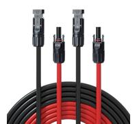 ECO-WORTHY Solar Cable 5m 11AWG,4mm² Photovoltaic Solar Cable, Solar Plug, Waterproof Plug IP68