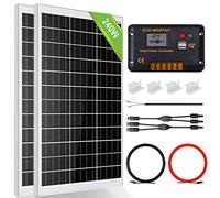 ECO-WORTHY Solar Panel Kit 240W 12V System Power 1kWh/Day Off-Grid for Motorhome Car Boat Camping Shed:2pcs 120W Mono Solar Panel + 30A PWM Solar Charge Controller + Z Brackets+ Solar Extension Cables