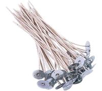 ECO16 100pcs Pre-Waxed Wicks for Soy Candles, 8 inch Thick Wick with Base
