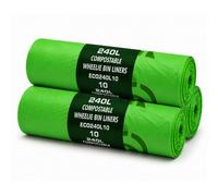 Eco360 Wheelie Bin Liners 240L Compostable 3 Packs Of 10 - 30 Bags
