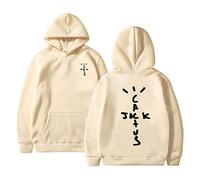 ECOABS Hoodie Travis Scott Double Sided Print Sweatshirt Hip Hop Casual Sweatshirt, Men Women Fashion Loose Plus Size Jacket XS ~ 3XL